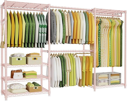 Ulif E1 Heavy Duty Closet Garment Rack, 6 Tiers Adjustable Metal Freestanding by Ulif