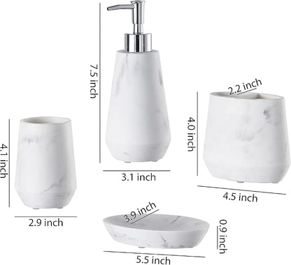 4 Piece Modern Bathroom Accessory Set - Image 2