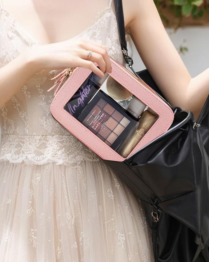 Travel Clear Makeup Bag Set, TSA Approved Cosmetic Bag Case - Image 4