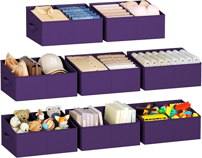 DIMJ Large Closet Shelf Organizer Bins 8 Packs by DiMJ