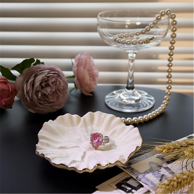 Flower Ring Dish, Ceramic Ring Holder Jewelry Tray Trinket Dish, Fairy - Image 8