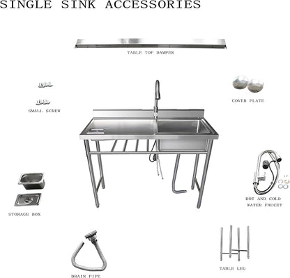 304 Stainless Steel Utility Sink - Image 3