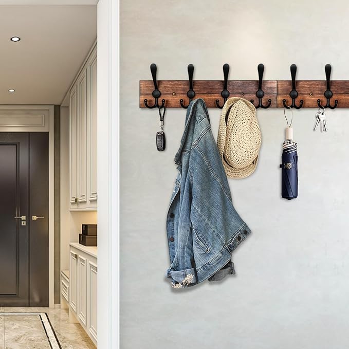 IBosins Wall Mounted Coat Rack, 31-2/5'' Long, Entryway Hanging Rack, Metal - Image 4