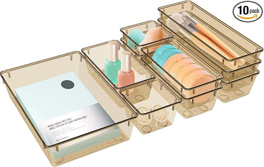 10 PCS Drawer Organizer Set, 5 Varied Size Bathroom and kitchen Drawer cabinet by StorMiracle