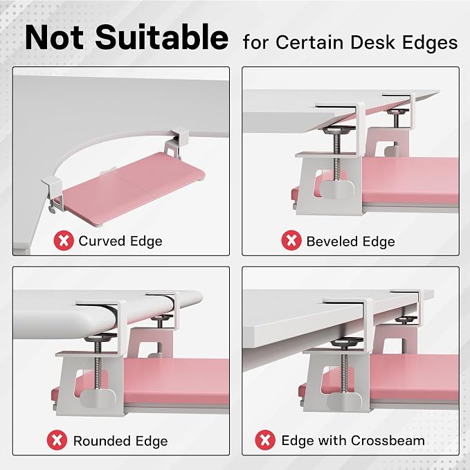 BONTEC KMT01 Under Desk Keyboard Tray, Pull-Out Keyboard & Mouse Platform - Image 2
