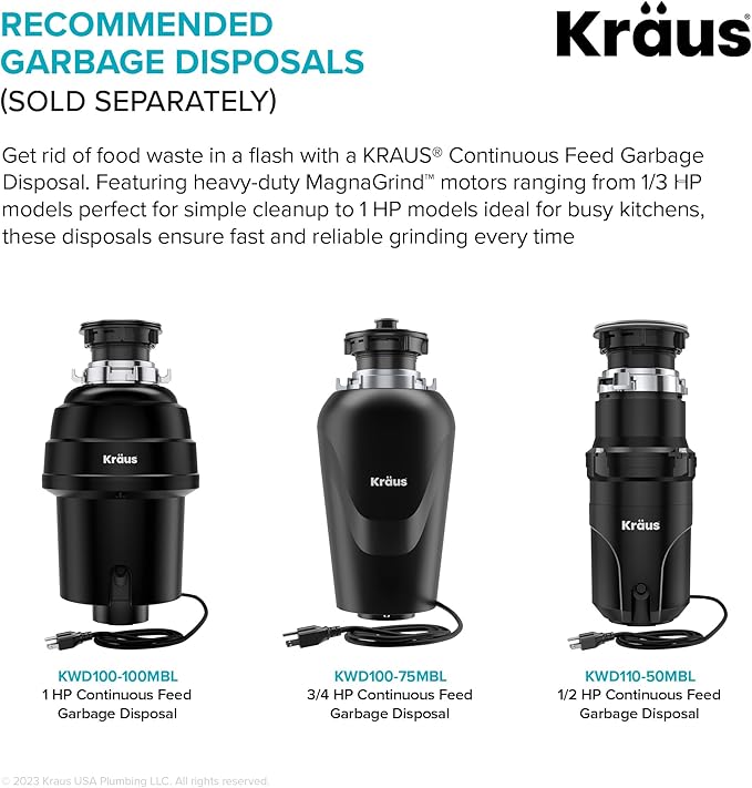 KRAUS Kore Workstation 33-inch Farmhouse Apron Front 16 Gauge Black Stainless - Image 15