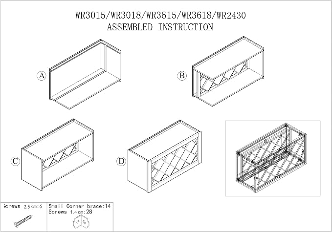 Solid Wood RTA Wine Bottle Rack and Wall Cabinet - Image 6