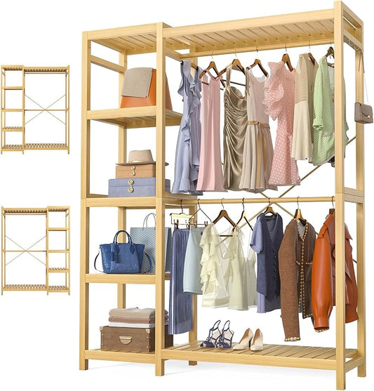 Homykic Bamboo Clothes Rack Garment Rack by Homykic