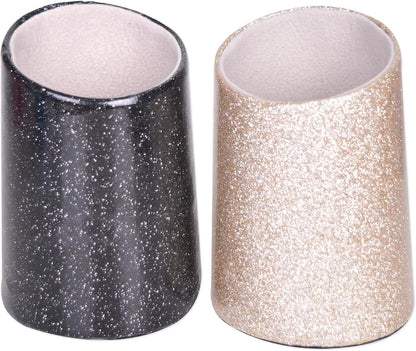 2 Pack Eyeglasses Holder PU Leather Glasses Stand Case Holder by Bleiou