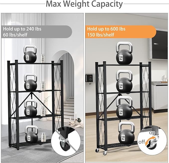 4 Tier Foldable Storage Shelf - Image 5