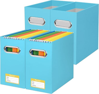 BALEINE File Organizer Box, Cardboard File Folder Organizer by BALEINE