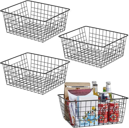 Kitchen Wire Baskets Farmhouse Decor Metal Food Storage Organizer, Household by Aeggplant