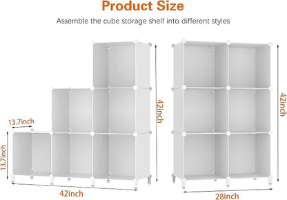 Stackable Closet Organizers and Storage 6 Cube Storage Organizer Closet - Image 3