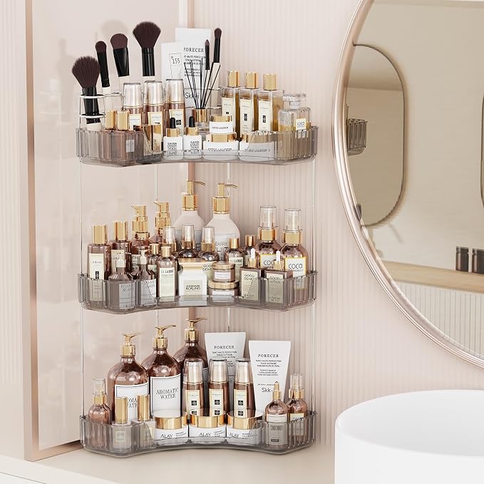 3-Tier Corner Bathroom Counter Organizer by Asayuee