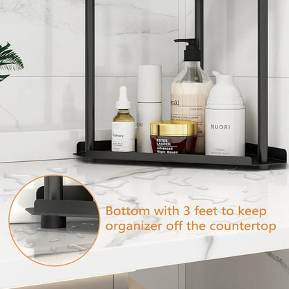 3 Tier Bathroom Counter Organizer, Vanity Organizer Corner Shelf, Makeup - Image 4