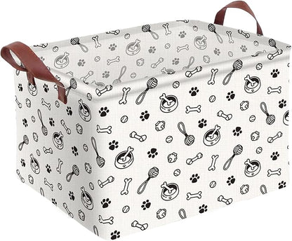 Dog Paw Storage Basket Waterproof Canvas Toy Storage Bin Storage Organizer by AmazerPad