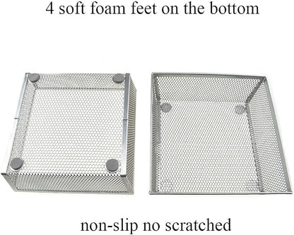 HAHIYO Stackable Mesh Tray Cup 6 x 6 x 2 inches Sturdy Container - Image 2