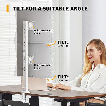 Hemudu Dual Monitor Articulating Desk Mount Arm Stand - Image 3