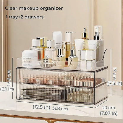 Makeup Organizer Countertop Large Cosmetic Display Cases Cosmetic Organizer - Image 4