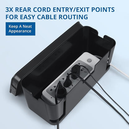ZhiYo Cable Management Box Black, Cord Hider Box to Conceal Power Strips on - Image 3