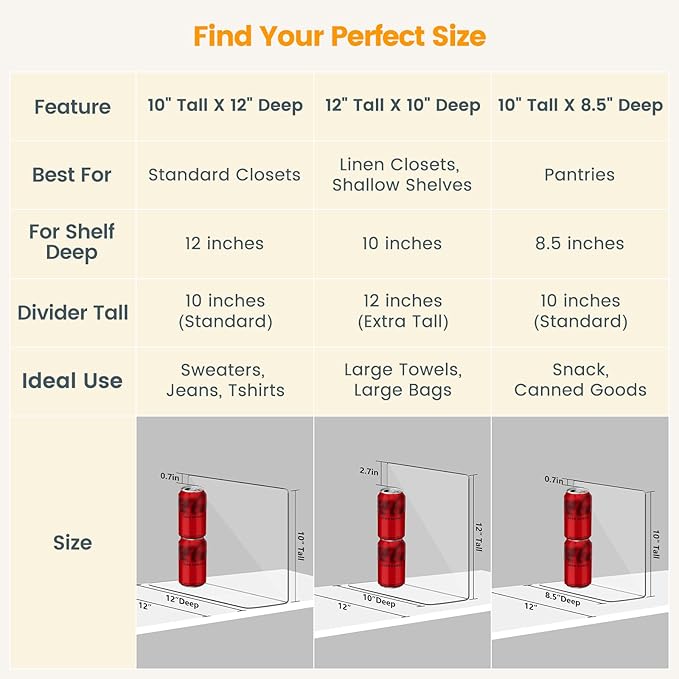 OKPOW Acrylic Shelf Dividers for Closet Organization: 8 Pack Durable Clear - Image 2