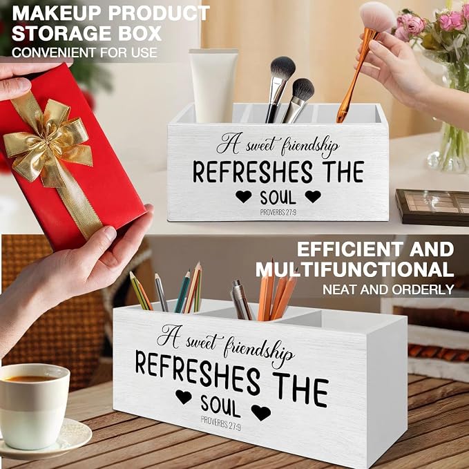 a Sweet Friendship Refreshes the Soul Christian Pen Pencil Holder Organizer - Image 5