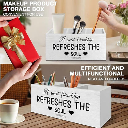 a Sweet Friendship Refreshes the Soul Christian Pen Pencil Holder Organizer - Image 5