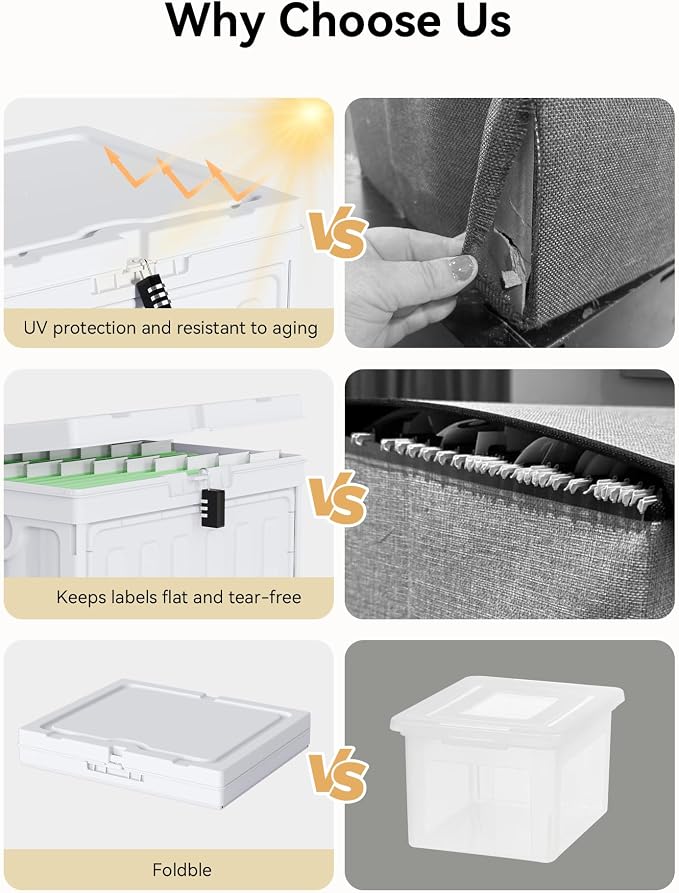 Oterri Plastic File Box with Lid - Image 4