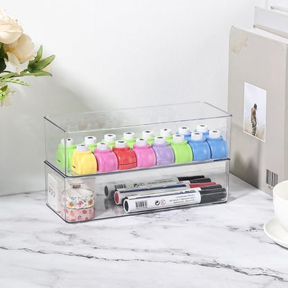 Acrylic Makeup Brush Organizers, 2 Pack 1 Section 1 Compartments Transparent - Image 6