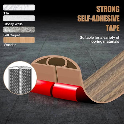 Floor Cord Cover Self Adhesive Cord Hider, 20FT Cable Management, Extension - Image 4