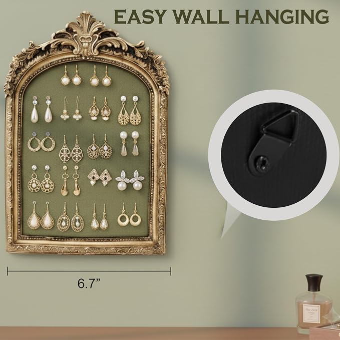Green Velvet Jewelry Holder Organizer & Necklace Display Stand, 10 * 6.7inches - Image 3