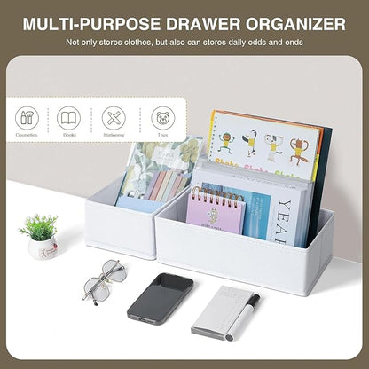 DIMJ Drawer Organizer Clothes, 15 Pack Fabric Drawer Organizer Bins, Foldable - Image 4