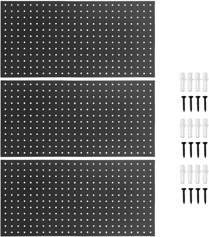 Keenso Metal Pegboard Wall Organizer, Heavy Duty Steel Pegboard, 4 Pack Panels - Image 6