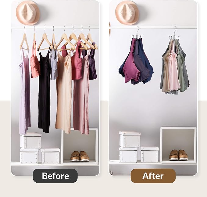ZEDODIER Tank Top Hanger, 2 Pack Rotatable Bra Organzier - Image 2