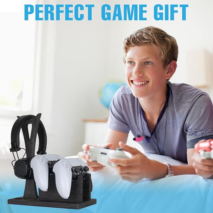 Gamer Gifts for Men Teenage Boy Controller Holder & Headphone Stand, Stylish - Image 7
