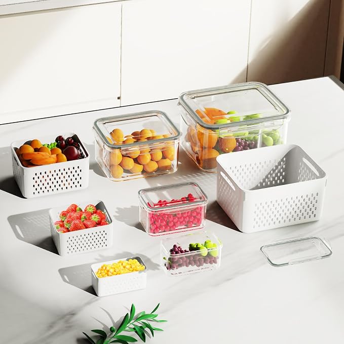 4 Pcs Fruit Storage Containers for Fridge - Image 6