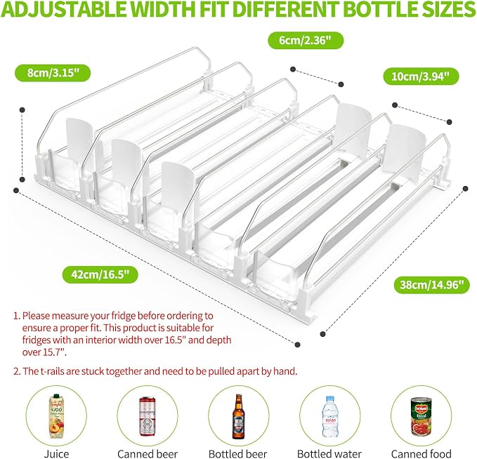 Drink Organizer for Fridge, Soda Can Dispenser for Refrigerator, Automatic - Image 4