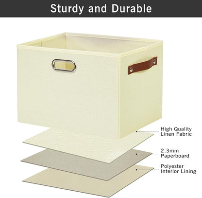 Large 3-Pack Foldable Fabric Storage Bins - Image 5
