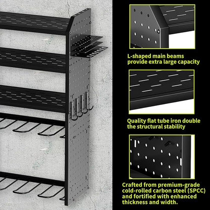 KAFAHOM Power Tool Organizer, Large 8 Drill Holder Wall Mount - Image 4