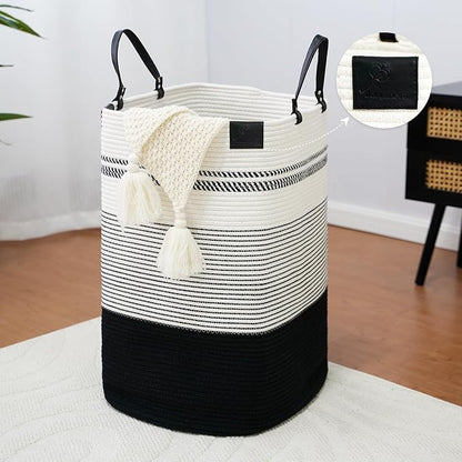 danpinera 100L Nursery Hamper, Tall Woven Laundry Basket - Image 8