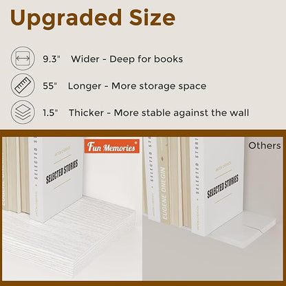 Fun Memories White 55Inch Floating Shelves - Image 5