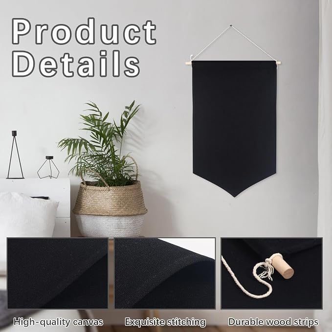 3 PCS Canvas Banners Wall Hanging Brooch Jewelry Storage Case Stand Enamel Pin - Image 5