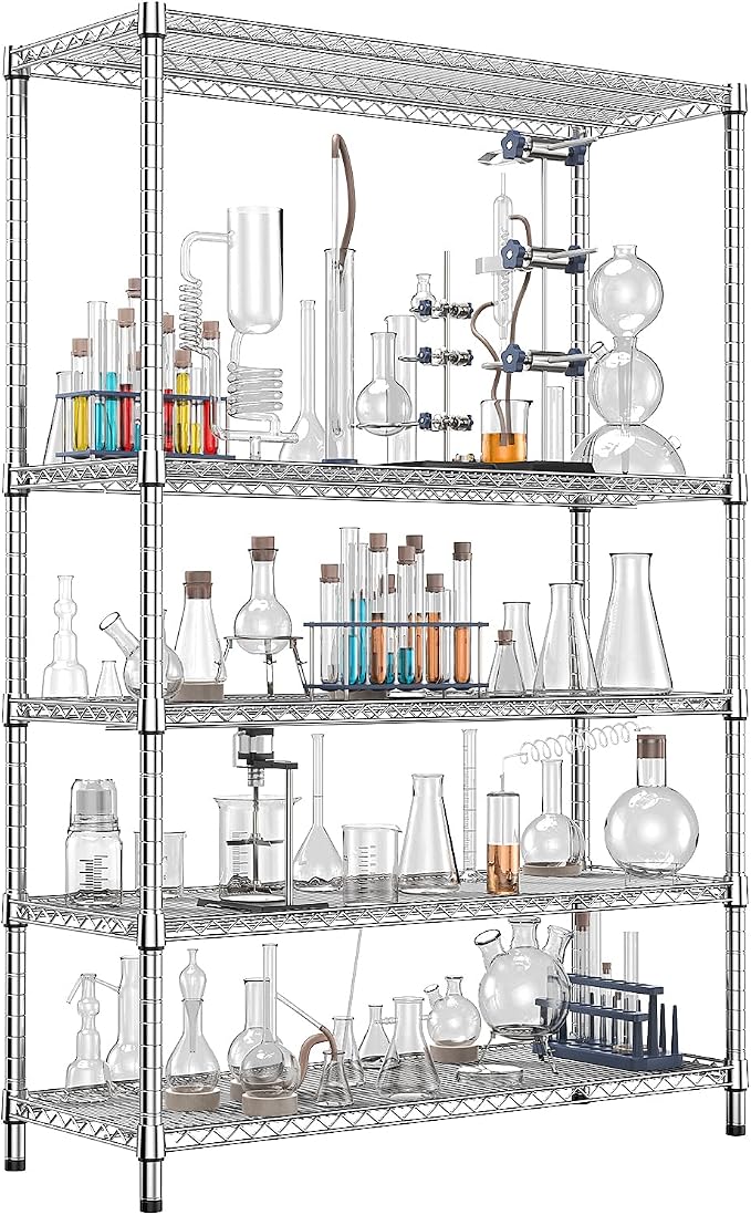 IZEUK 4250 LBS Garage Shelving Wide Storage Shelves 5 Tier Metal Shelves Heavy - Image 9