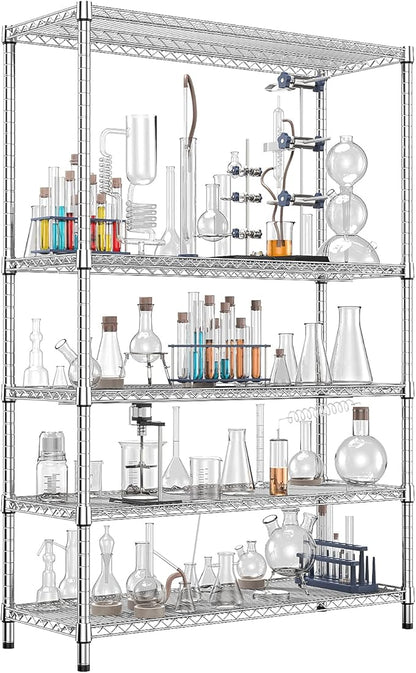 IZEUK 4250 LBS Garage Shelving Wide Storage Shelves 5 Tier Metal Shelves Heavy by IZEUK