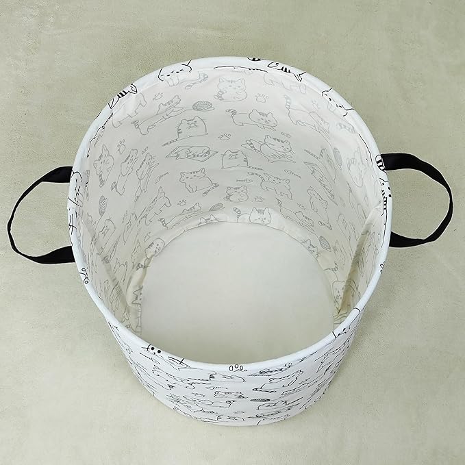 LANGYASHAN Laundry Basket Canvas Fabric Collapsible Organizer Basket - Image 7