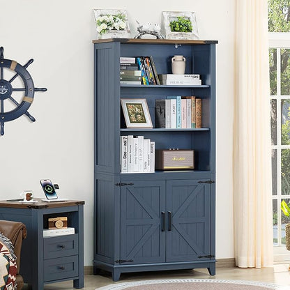 70in Tall Bookshelf 5 Tier Bookcase - Image 4
