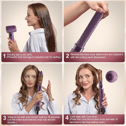 StyleVibe 6-in-1 Air Styler, Hair Dryer & Blow Dryer Brush - Image 8