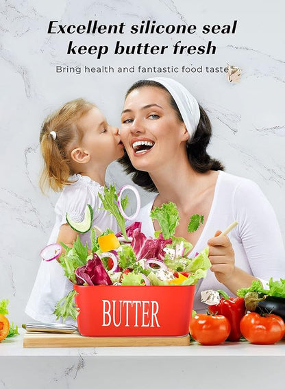 Butter Dish with Lid: Large Butter Container - Image 3