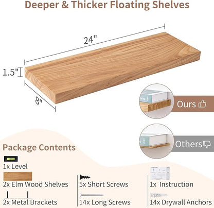 Axeman Floating Shelves for Wall, Wall Mounted Display Shelving - Image 3