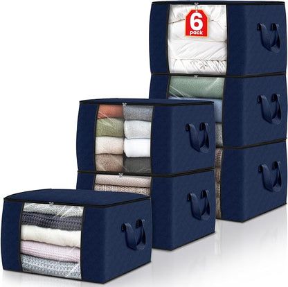 Fab totes Storage Bags, Clothes Blanket Storage Bins Foldable Closet Organizers by Fabtotes